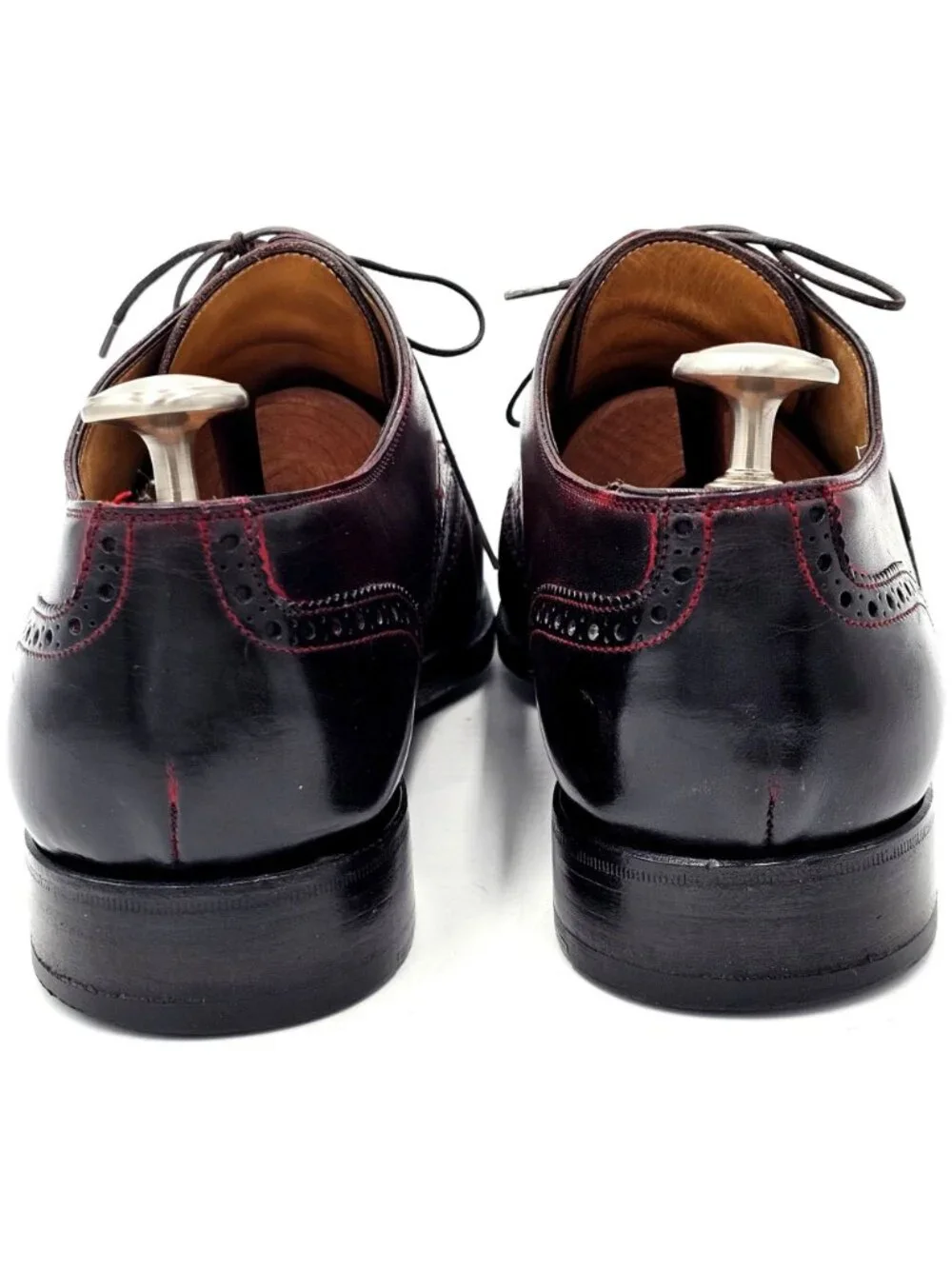Scarpe Di Bianco Italy Luxury Wingtip Dress Shoe Men 12 Burgundy Leather Oxfords